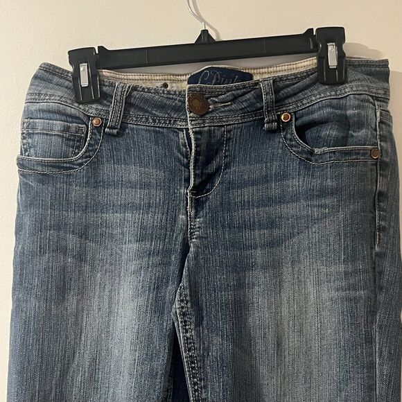 C Pink Celebrity Pink Wide Leg Stretch Jeans Size 7 Dark Wash - Picture 4 of 9